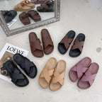 Platform Cross-Strap Sandals