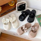 Mule Sandals With Bow