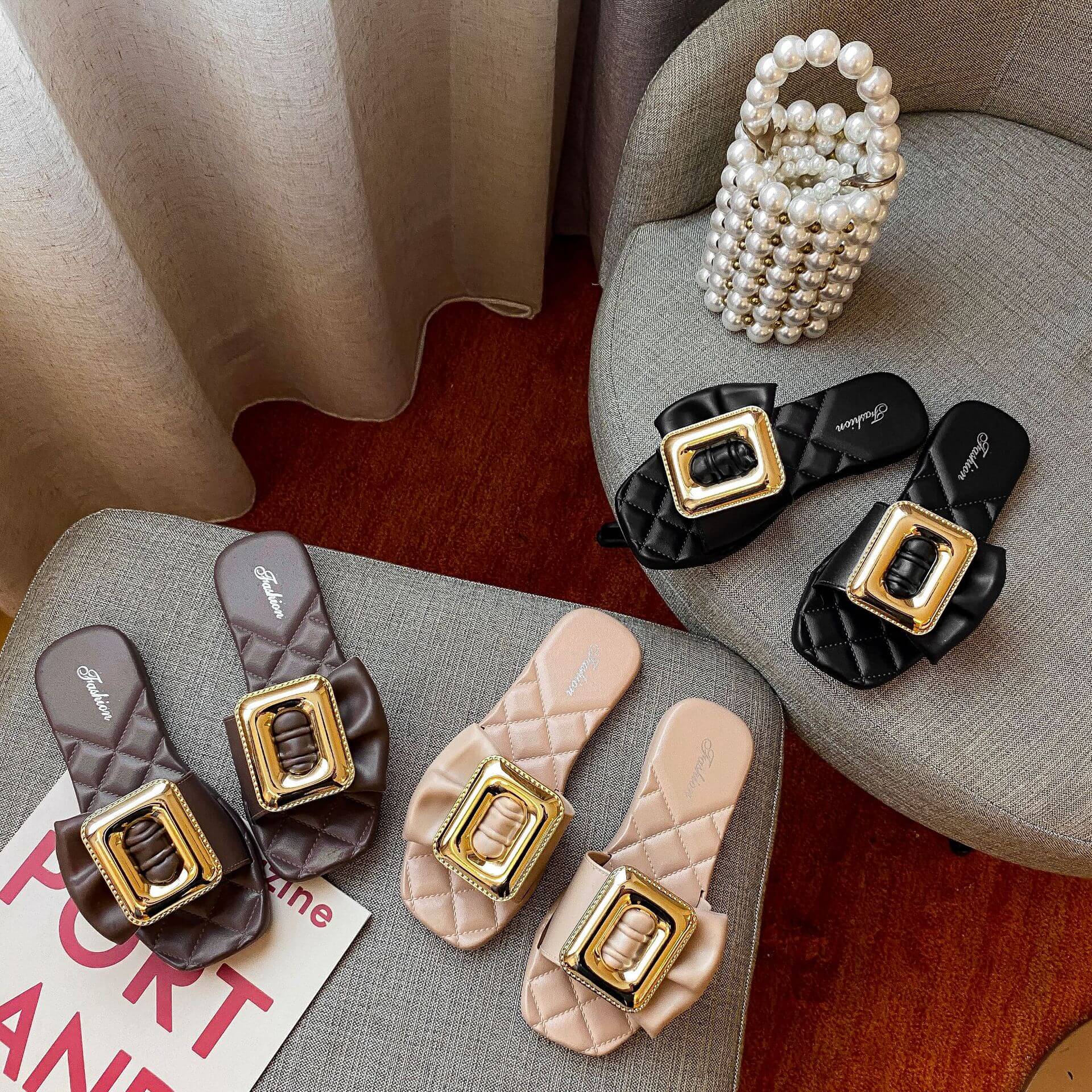 Buckle Bow Outdoor Sandals for Women