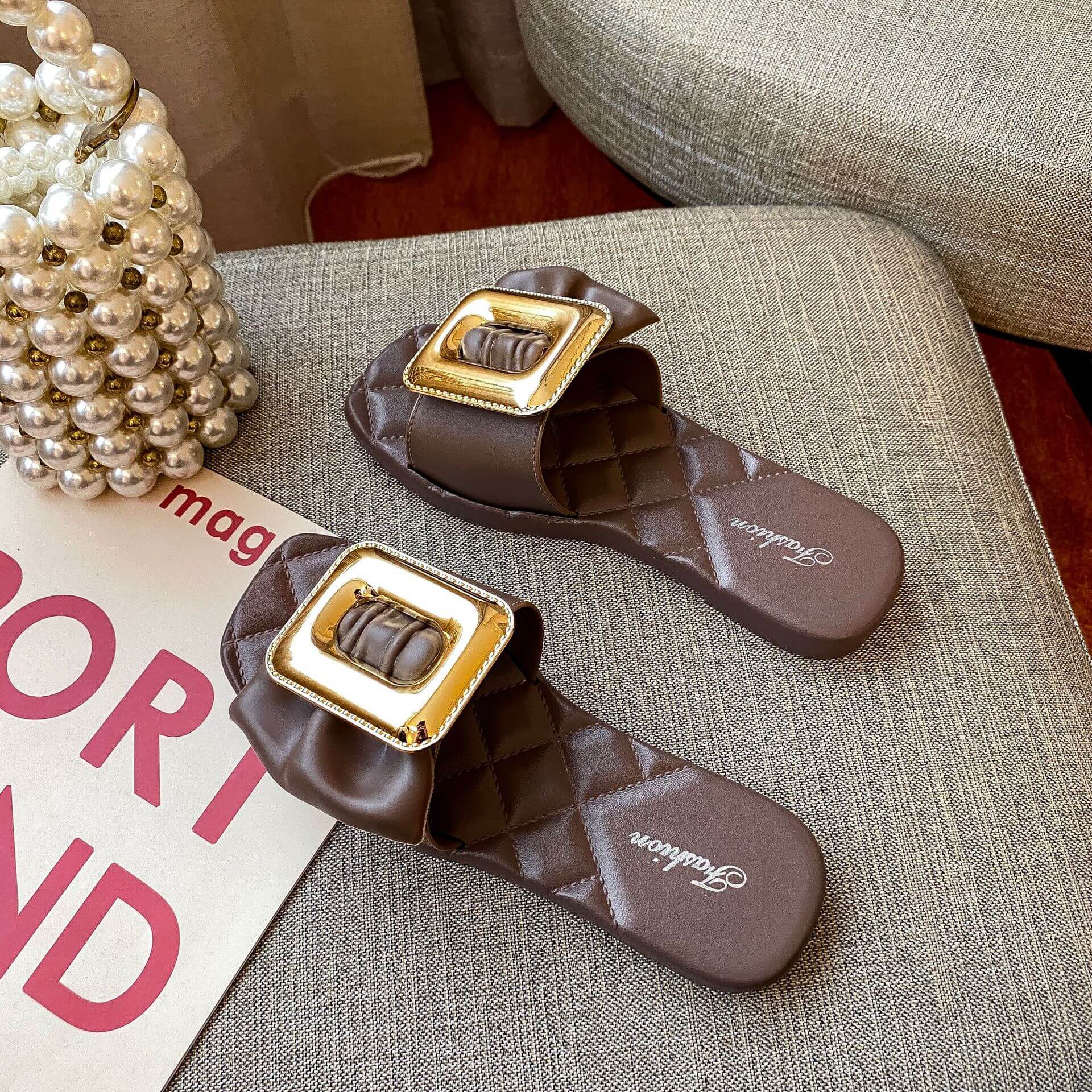 Buckle Bow Outdoor Sandals for Women