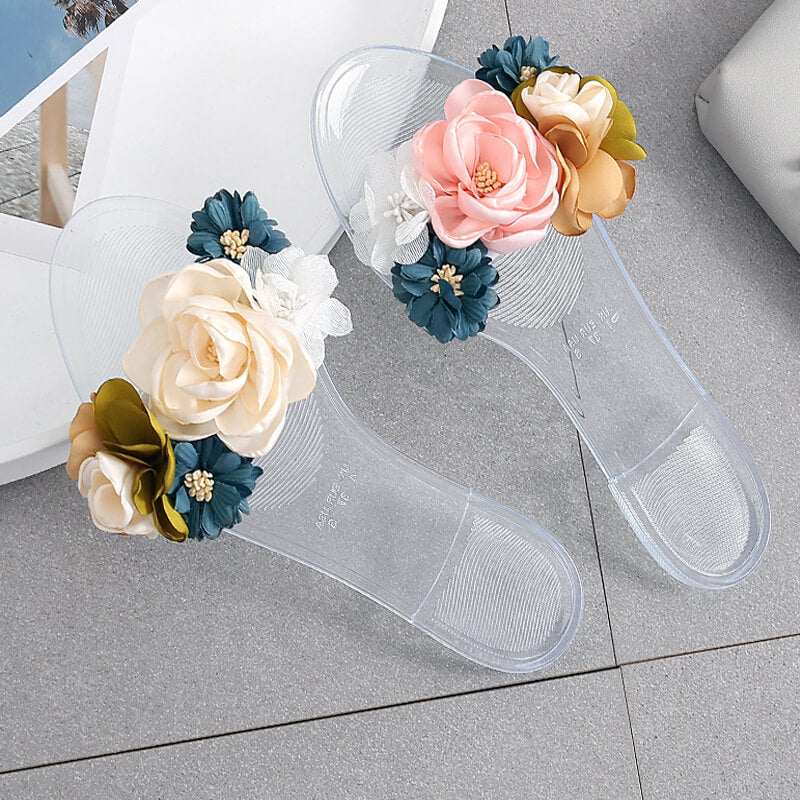 Flat crystal Sandals