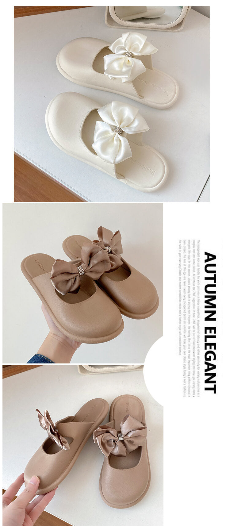 Mule Sandals With Bow