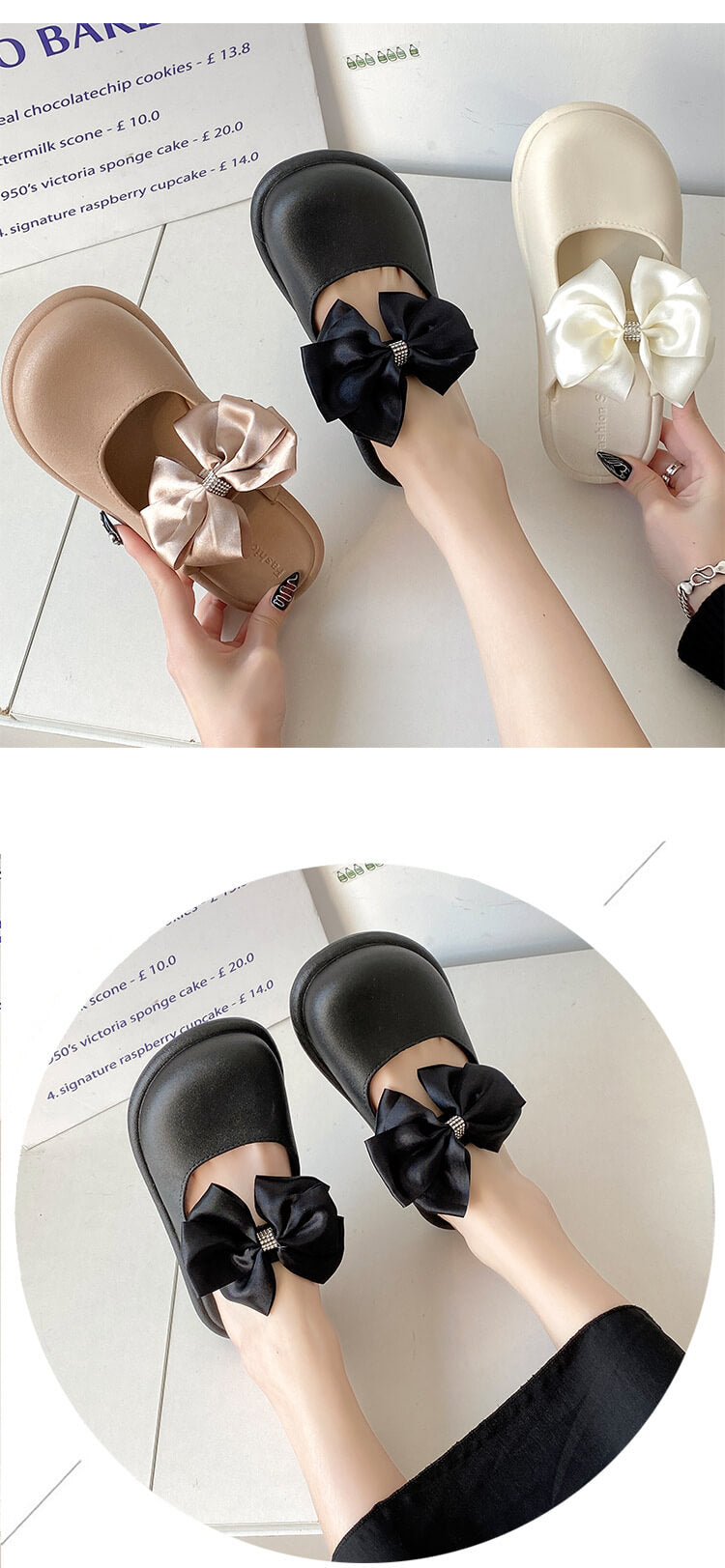 Mule Sandals With Bow