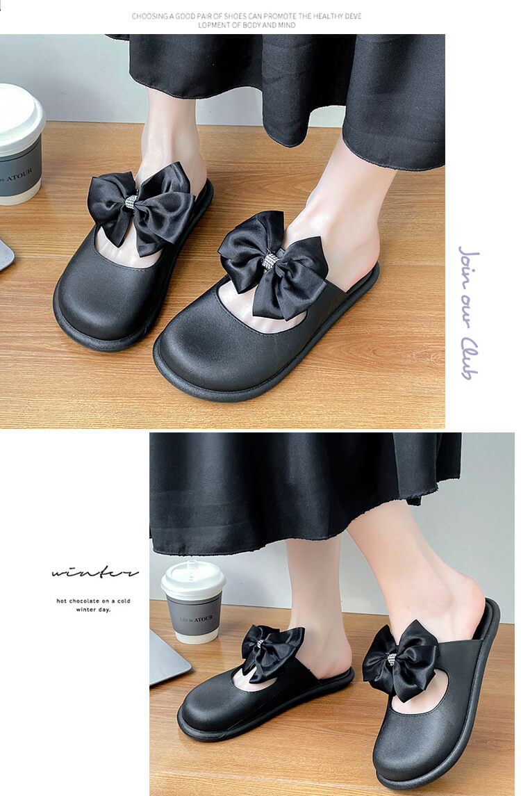 Mule Sandals With Bow