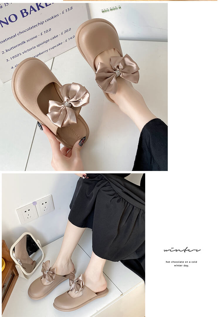 Mule Sandals With Bow