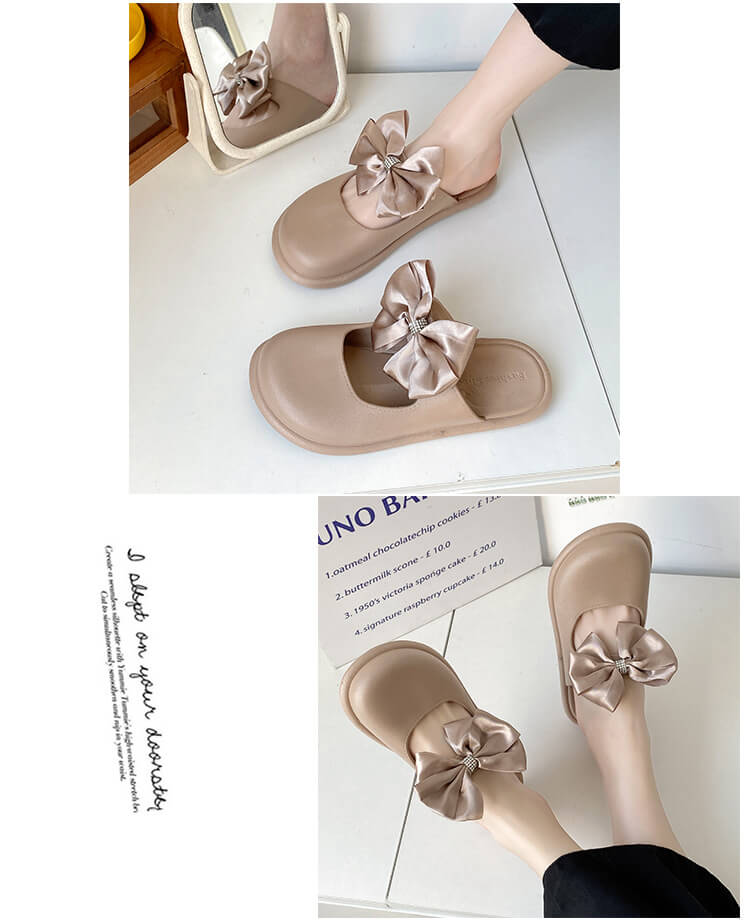 Mule Sandals With Bow