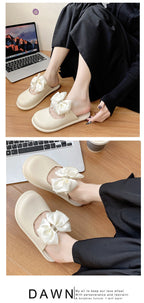 Mule Sandals With Bow